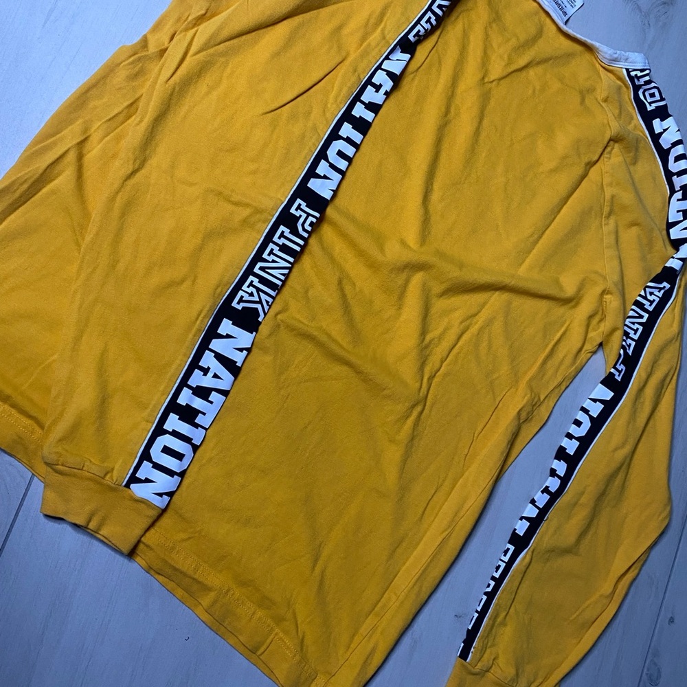 PINK Victoria's Secret Yellow Long Sleeve Tee - Picture 4 of 5
